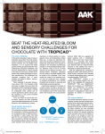 用來自AAK的熱帶巧克力生產革命TROPICAO™來戰勝與熱相關的開花和巧克力的感官挑戰