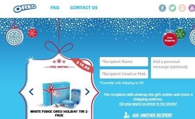 Jifiti項目是億滋為奧利奧推出的第二個直接麵向消費者的在線項目。照片:gifts.oreo.com