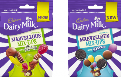 億滋在平坦的英國巧克力市場增加牛奶銷量，因為消費者開始分享包和絕妙的係列