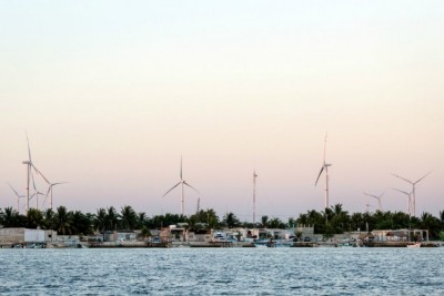 2018年，墨西哥尤卡坦半島Dzilam Bravo的風力發電場。圖片來源:Getty Images/Bloomberg