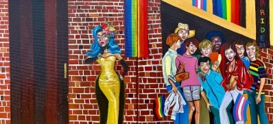 新澤西州新澤西州馬龍的壁畫設計之一，這是LGBTQ +社區的煙草支持的一部分。照片：火星箭牌