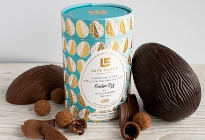 Love Cocoa的新複活節彩蛋係列包括一款“奢華的一半和一半彩蛋”。圖片:Love Cocoa