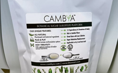CAMBYA是一種基於植物的，一對一的代糖劑，用於多種食品應用。圖片:B.T. Sweet, Ltd
