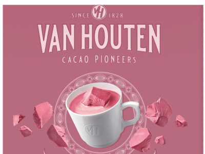 van Huten內部新的紅寶石巧克力粉 - 聽