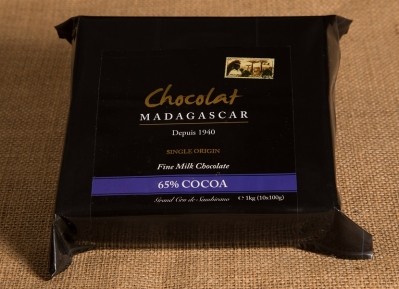 馬達加斯加巧克力的65％可可牛奶量。圖片：糖果新聞