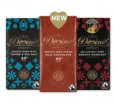 公平貿易公司旗下的神聖巧克力公司(Divine Chocolate)的B公司評級從102點上升至127點。圖片:神