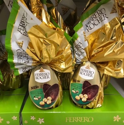 在一項在線超市調查中，費列羅羅彩蛋的卡路裏含量最高。圖片:費列羅巧克力