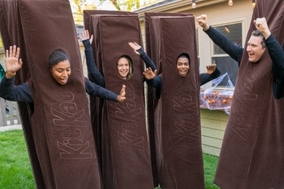 KIT KAT的萬聖節成員被稱為“最具創意的四人服裝2021”。照片：Hershey.