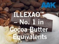 Aak的Illexao™-Cocoa Butter等效巧克力和糖果產品